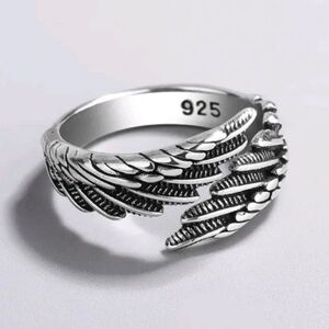 Angel Wings 925 Sterling Silver Handmade Adjustable Ring